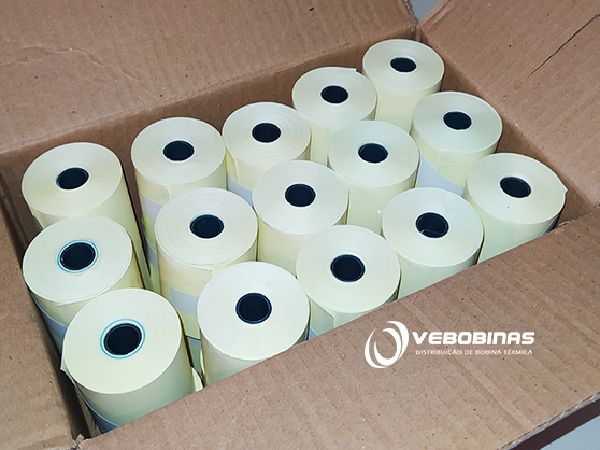 Bobina Térmica 80x30 Cx 30 Rolos Amarelo Bobina Térmica 80x30 Cx 30 Rolos Amarelo 1