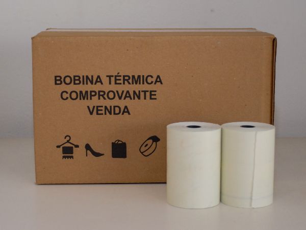 Bobina Térmica 80x40 Cx 30 Rolos Amarela p/ Comanda de Cozinha Bobina Térmica 80x40 Cx 30 Rolos Amarela p/ Comanda de Cozinha 1