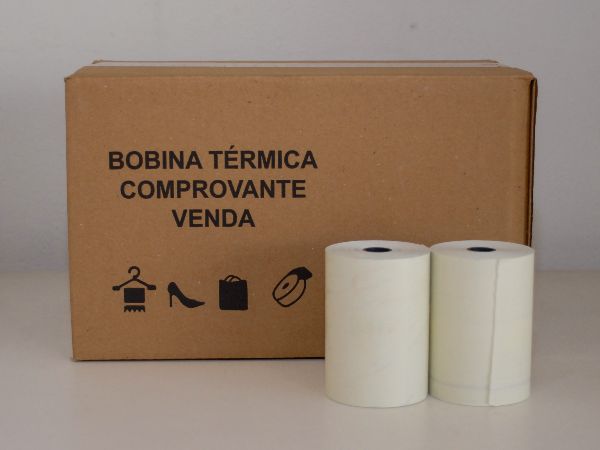 Bobina Térmica 80x40 Cx 30 Rolos Amarelo Impressão não Fiscal Bobina Térmica 80x40 Cx 30 Rolos Amarelo Impressão não Fiscal 2