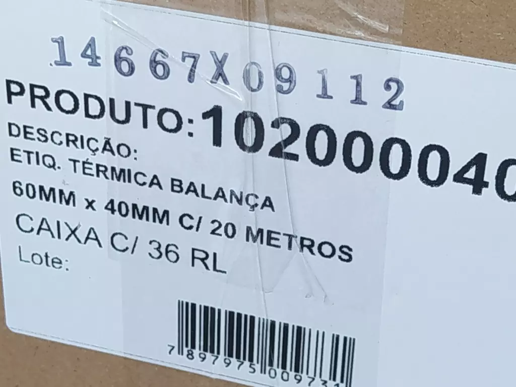 Etiqueta Térmica Balança 60x40 20M CX 36 3